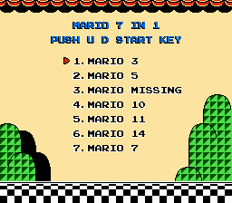 Mario 7-in-1 Title Screen